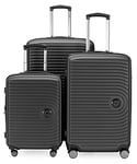 Hauptstadtkoffer Mitte - Lot de 3 Valises - Valise Bagage à Main 55 Cm, Valise Moyenne 68 Cm + Grande Valise de Voyage 77 Cm, Coque Rigide ABS, TSA, Graphites