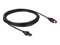 Delock - Usb-Kabel Med Egen Strömförsörjning - Usb Pluspower (24 V) (Hane) Till 4-Stifts Mini-Din (Hane) - 24 V - 3 M - Svart