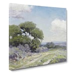 Morning In The Live Oaks by Julian Onderdonk Classic Painting Canvas Wall Art Print Ready to Hang, Framed Picture for Living Room Bedroom Home Office Décor, 14x14 Inch (35x35 cm)