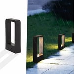 Choyclit - Borne lumineuse prise electrique led 7W 3000k IP65 Terrasse Eclairage Exterieure Jardin Lampe Noir Design blanc chaud Luminaire etanche