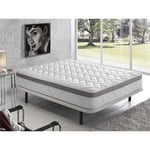 Relax matelas 140x190 - fil d'argent - mousse à mémoire de forme - épaisseur 25 cm - ferme en profondeur et doux en surface. - Simpur