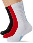 Nike U Nk Elite Crew 3PR Socks - Ur(Blk)/Blk(Ub)/Wh(Pb), Large