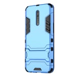 Mipcase Rugged Protective Back Cover for Oppo Reno Z, Multifunctional Trible Layer Phone Case Slim Cover Rigid PC Shell + soft Rubber TPU Bumper + Elastic Air Bag with Invisible Support (Blue)