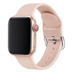 Bracelet en Silicone Remplacement pour Apple Watch Series 5 / 4 44mm - Rose clair (Taille L)