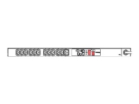 Raritan Dominion PX PX2-2025T-H4 - Strømfordelerenhet (kan monteres i rack) - AC 230 V - 3700 VA - 1-fase 3-kabels - Ethernet 10/100, RS-232 - inngang: IEC 60309 16A - utgangskontakter: 12 (power IEC 60320 C13, IEC 60320 C19 16A) - 0U - 3 m kabel - s