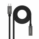 Skarvsladd USB-C NANOCABLE 10.01.4401-L150 Svart 1,5 m (1 antal)