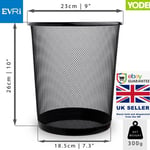 Mesh Waste Paper Bin For Office Home Bedroom Metal Mesh Waste Rubbish Basket UK