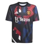 Manchester United Trenings T-skjorte Pre Match - Sort/mufc Red/hvit Barn - adidas, størrelse 176 cm