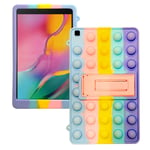 Pop Case for Samsung Galaxy Tab A (8 inch) 2019, Fidget Bubble It Cover Rainbow