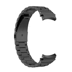 System-S Bracelet de 22 mm en acier inoxydable avec boucle déployante pour montre connectée en noir