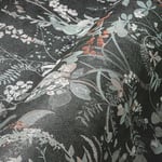 A.S. Création The BOS 388254 Non-Woven Wallpaper Jungle Wallpaper 10.05 m x 0.53 m Made in Germany Black/Orange