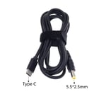 Câble de charge USB Type C PD,adaptateur secteur CC,convertisseur de prise vers 13 prises mâles,Lenovo,Bali,Dell,Hp,chargeur d'ordinateur portable - Type 5.5-2.5