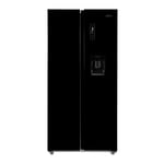 Willow 430L Black American Fridge Freezer, Water Dispenser, No Frost - WSBS84DB