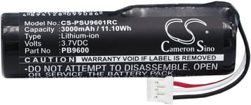 Yhteensopivuus  Philips Pronto TSU-9600, 3.7V, 3000 mAh