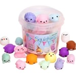 24 st Squishies Leksak Söta Djur Antistressboll Mochi Leksak Stressavlastande Leksaker