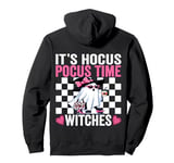 It's Hocus Pocus Time Witches Funny mom Lazy Halloween Ghost Pullover Hoodie