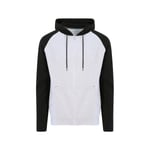 Just Hoods Baseball Zoodie - jacka - Heather Grey/Jet Black - S