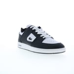 Lacoste Court Cage 224 1 SMA Mens Black Leather Lifestyle Trainers Shoes