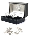 RANGERS FC SILVER PLATED CREST SCROLL - MENS SHIRT EXECUTIVE SHIRT CUFFLINKS RFC