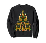 Bengal Cat Xmas Decoration Santa Bengal Cat Christmas Tree Sweatshirt