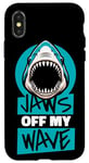 Coque pour iPhone X/XS Jaws Off My Wave Requin baleine Blanc