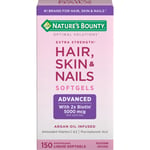 Nature's Bounty Hair Skin & Nails Biotin Hair Growth Supplements 150 Soft gels