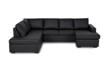 Scandinavian Choice NEW YORK U-soffa Large Divan Höger Svart Konstläder - U-soffor