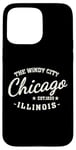 Coque pour iPhone 15 Pro Max Vintage Retro Love Chicago Illinois Windy City est une ville créée en 1833