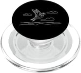 Line Art Oiseau et Ornithologue Wilson'S Pluvier PopSockets PopGrip pour MagSafe