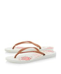 Havaianas Womens Ladies - Slim Flower Print Flip Flop - White - Size EU 41