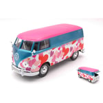 VW TYPE 2 (T1) 1965 DELIVERY VAN LOVE BLUE/PINK/PURPLE 1:24 MotorMax Die Cast