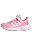 adidas Fortarun 2.0 Cloudfoam Elastic Lace Top Strap Shoes Sneaker, Clear Pink/Cloud White/Bliss Pink, 1 UK Child