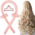 Heatless Curlers Headband for Long Hair, Silk Ribbon Curling Rod Lazy Natural S