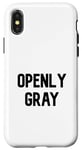 Coque pour iPhone X/XS Gris ouvert