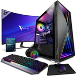 Vibox VII-75 PC Gamer - 27" 165Hz Écran Pack Incurvé - Intel i7 13700F Processeur 5.2GHz - Nvidia RTX 4070 Ti 12Go - 32Go RAM - 1To NVMe M.2 SSD - 850W PSU - Windows 11 - WiFi