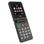 TTfone TT660 Flip Mobile Phone for Seniors - Folding Design, Big Buttons, Emergency Assistance, Long Battery Life - Pay As You Go (EE PAYG, Black, with USB Cable)