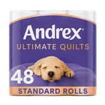 Andrex Toilet Rolls x48 Supreme Quilts Fragrance-Free 3 Ply Toilet Paper