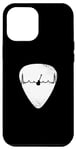 Coque pour iPhone 12 Pro Max Guitare vintage rétro ligne cœur classique cadeau