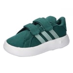 adidas Grand Court 2.0 Shoes Kids Mixte Enfant Sneaker, Collegiate Green Off White Core Black, 26.5 EU