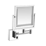 HGXC Wall Mount Makeup Mirror with 3X Magnification, Double Sided Swivel Vanity Mirror for Bathroom, Extendable Arm