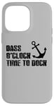 Coque pour iPhone 14 Pro Max Pêche au bar Bass O'Clock Time To Dock Boating Fisherman