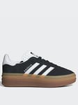 adidas Originals Womens Gazelle Bold Trainers - Black, Black, Size 8, Women