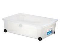 Boîte Rollbox Avec Roues 59x39x18,5 Transparent Stefanplast