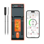 ThermoPro Twin TempSpike 150m Thermometre Cuisine Sans Fil avec 2 Sondes à Viande, Thermometre Cuisson Bluetooth avec Booster LCD Amélioré, Thermomètre à Viande pour Friteuses à Air, BBQ, Four, Fumoir