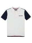 Tommy Hilfiger Hilfiger Monotype Colour Block Short Sleeve Polo Shirt, Multi, Size 12 Years