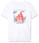 Adidas Fast Gfx Tee T-Shirt - White, Small