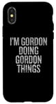 Coque pour iPhone X/XS Je suis Gordon qui fait des choses drôles et vintage