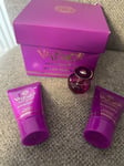 Versace Pour Femme Dylan Purple Edp 5ml Gift Set Body Lotion Shower Gel 25ml