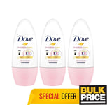 Dove Invisible Couleurs Anti-transpirant Déodorant Roll-On 50ml 3-pack