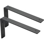 TONYSA Lot de 2 Equerre Etagere Murale, Supports Pour étagères Lourdes Industrielles, Equerre Charge Lourde, Supports en L, 5 mm d'épaisseur avec Vis